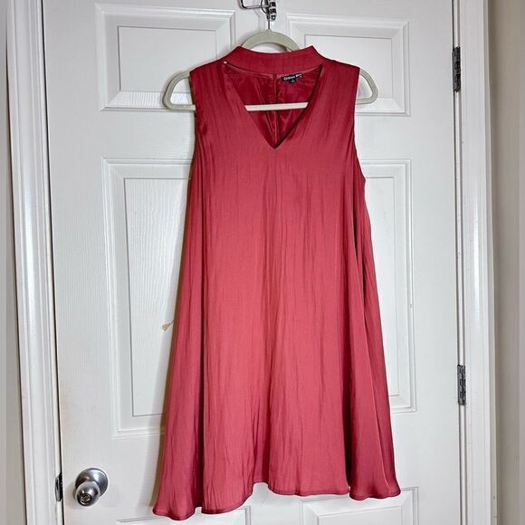 Gianni Bini mauve mini lightweight flowy summer dress size L - Picture 1 of 9